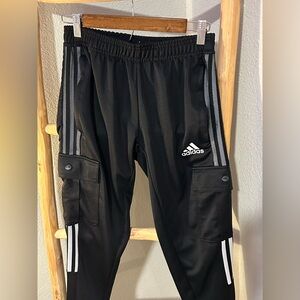 Adidas Aeroready Black Joggers with Cargo Pockets